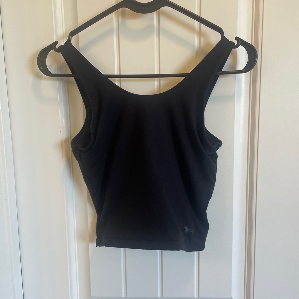 Under Armour Black Fitted Crop Tank Top
